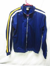 ZZAPP Light Weight Warm Up Jacket - Blue w Yellow White Striped -Size Youth 16