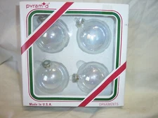 Box's Craft Clear Glass Christmas Balls/Decorate/inside Paint