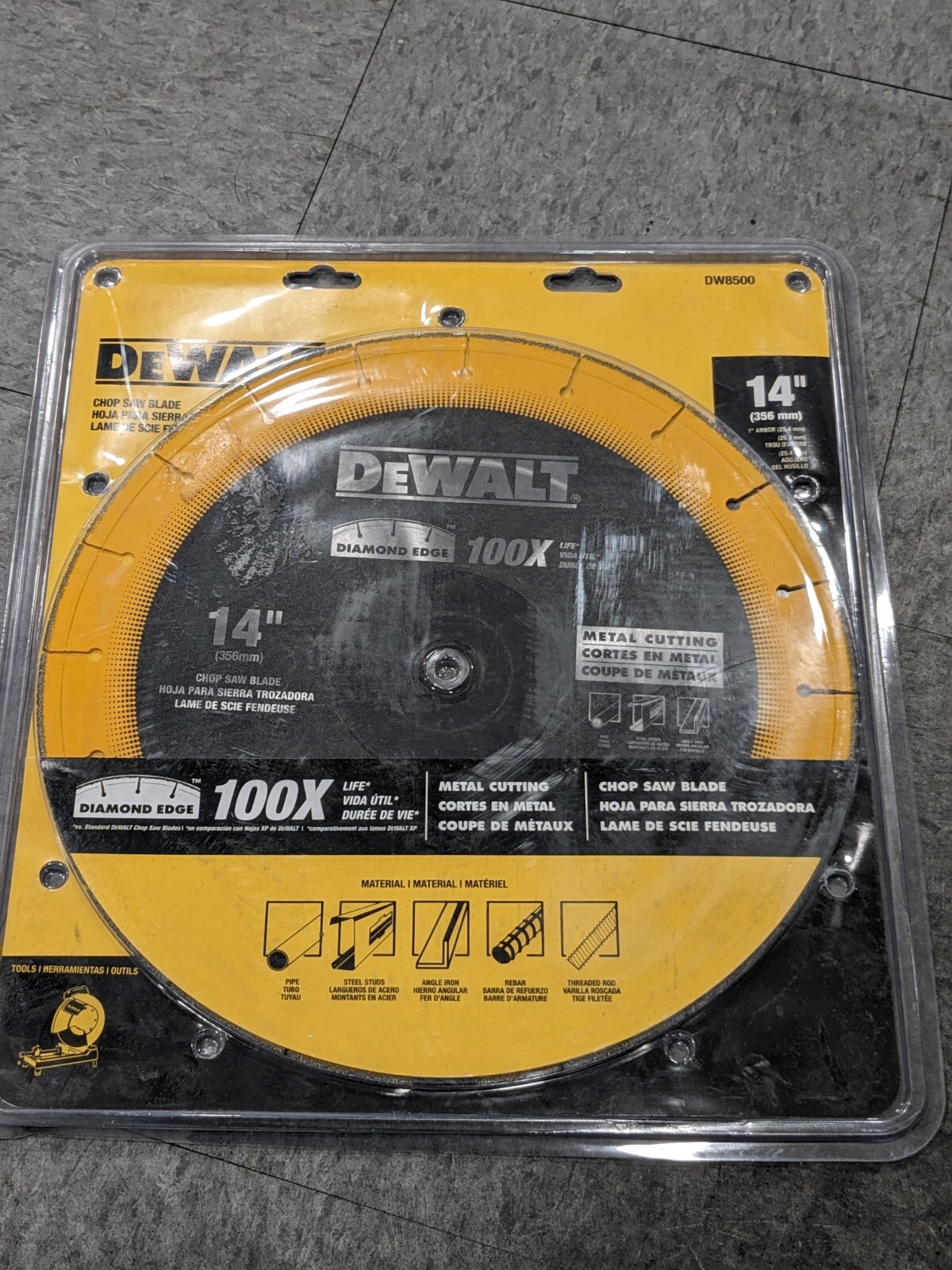 Blade: 14&Prime; Dia, 1&Prime; Arbor Hole, 20 Teeth Dw8500