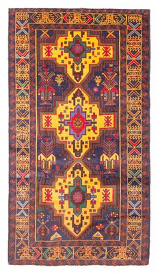 Traditional Vintage Hand-Knotted Carpet 3'6'' x 6'6'' Wool Area Rug