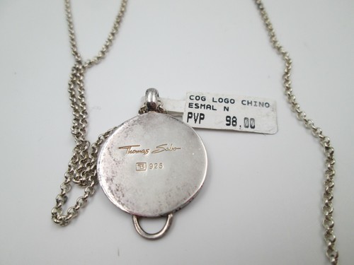 Cadena eslabones con colgante Logo Chino. Plata ley y esmalte. Thomas Sabo - Imagen 3 de 5