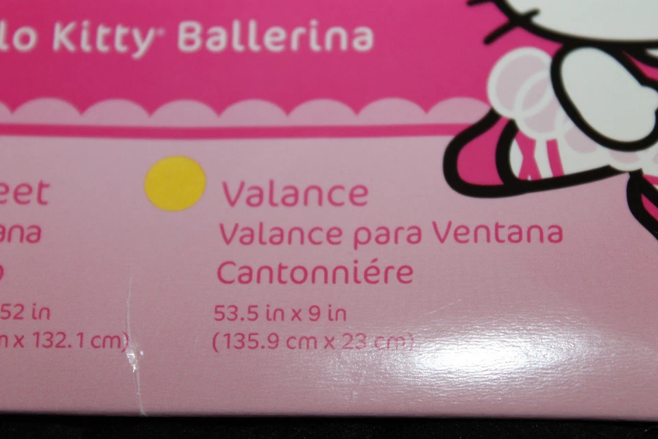 Hello Kitty балерина окно балдахин 53,5 x 9 розовый девочек декор новый в упаковке - Изображение 4 из 4