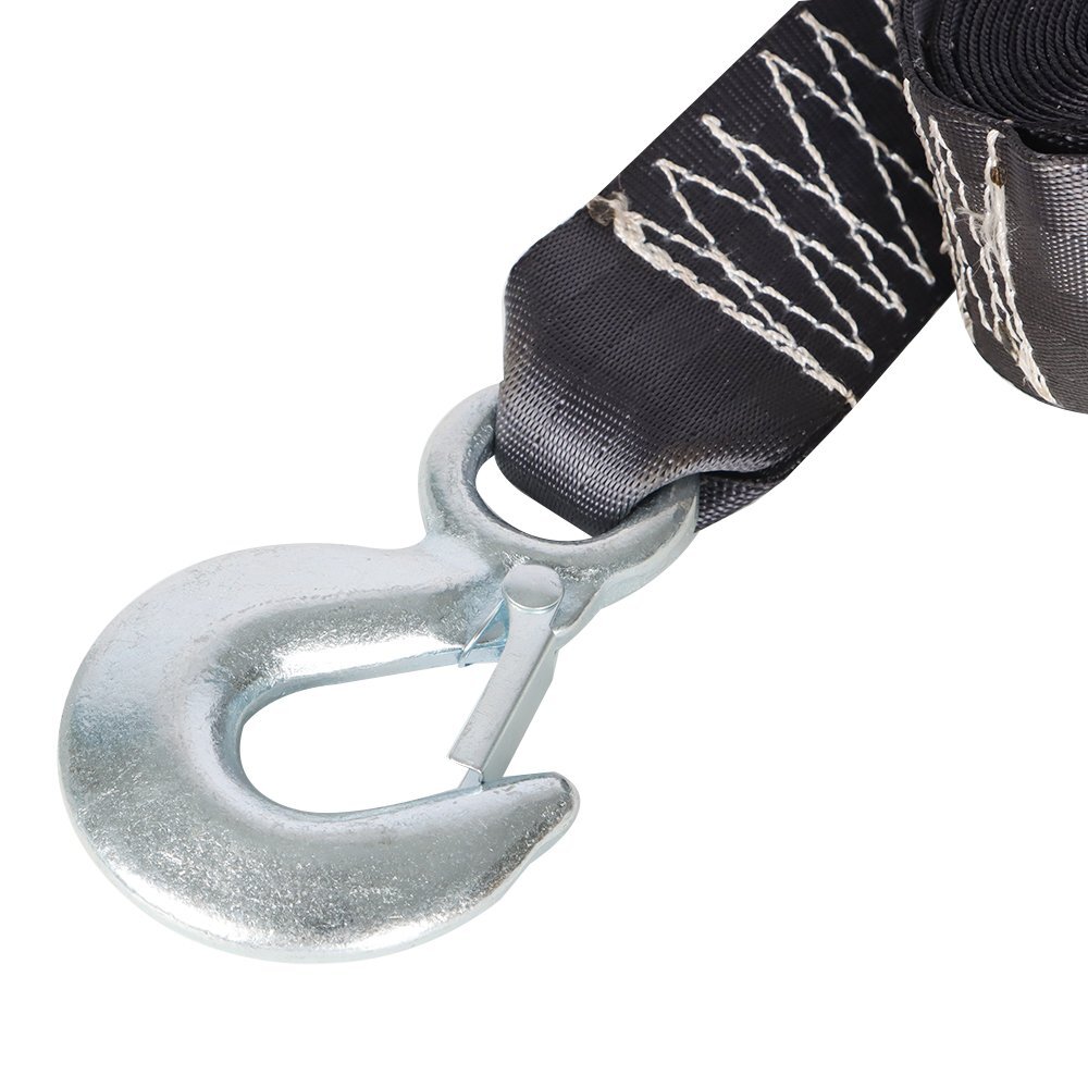 Boat Winch 20-Foot Strap – Heavy-Duty Double Hook Replacement For