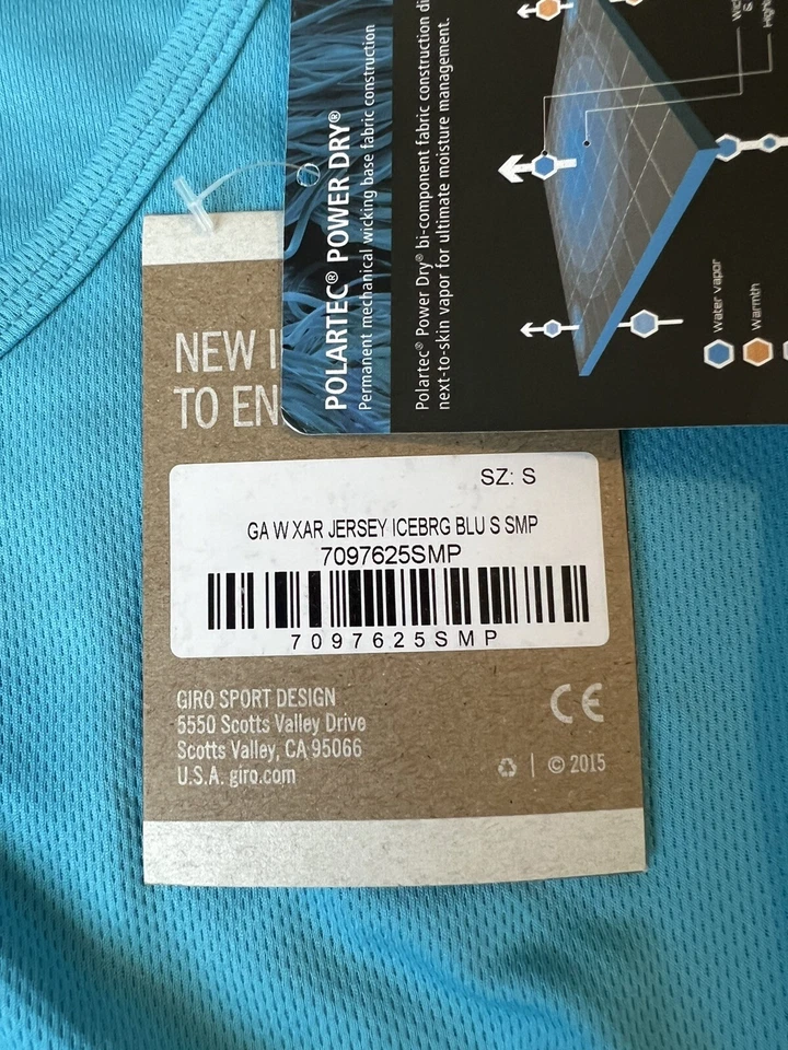 Camiseta mujer Giro iceburg azul manga corta talla S Foto 3 de 3