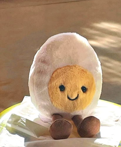 Jellycat 5.5 '' Cute and Fun Soft Boiled Egg Plush Soothing Baby Doll