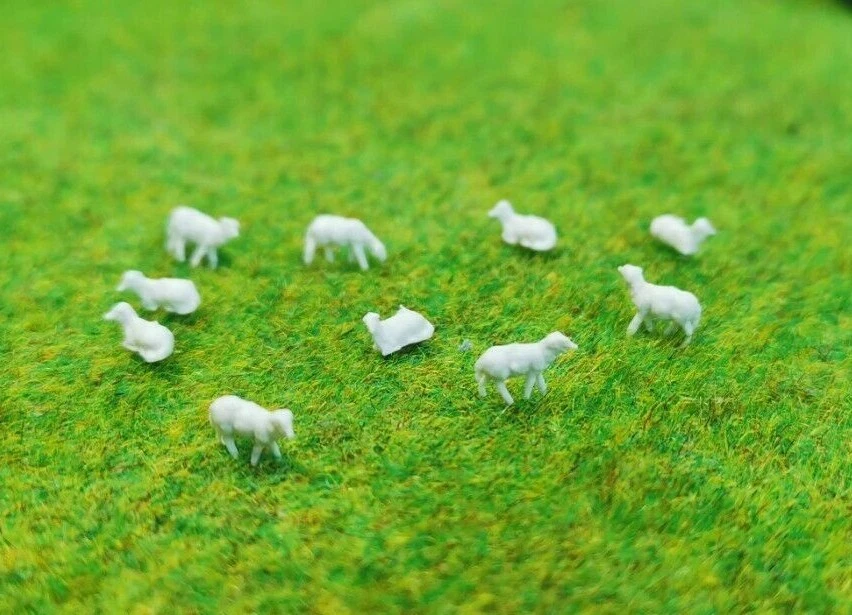 10 Stück Schafe Spur N 1:160 für Weide Bauernhof etc. Modellbahn top bemalt NEU - Bild 3 von 4