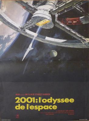 2001 A SPACE ODISSEY - KUBRICK / COMPUTER / C. CLARKE - FRANZÖSISCHES FILMPLAKAT