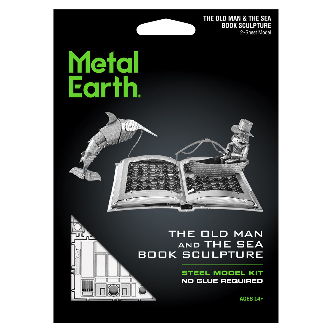 Fascinations Metal Earth - The Old Man and the Sea Book Scul