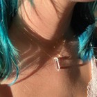 Dainty Raw Clear Quartz Gemstone Pendant Choker Minimalist Gold Chain Necklace