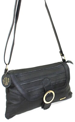Damen Echtleder Ganzkörpertasche Handtasche Kuriertasche Schultertasche schwarz
