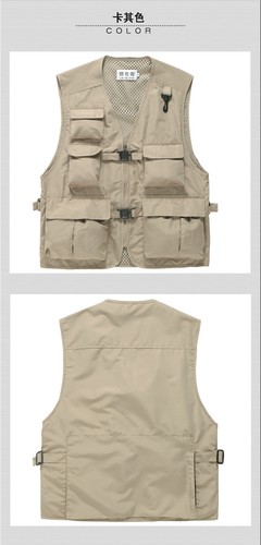 Men thin teen lovers tooling vest outdoor multi-pocket photographer fishing vest - Picture 5 of 11