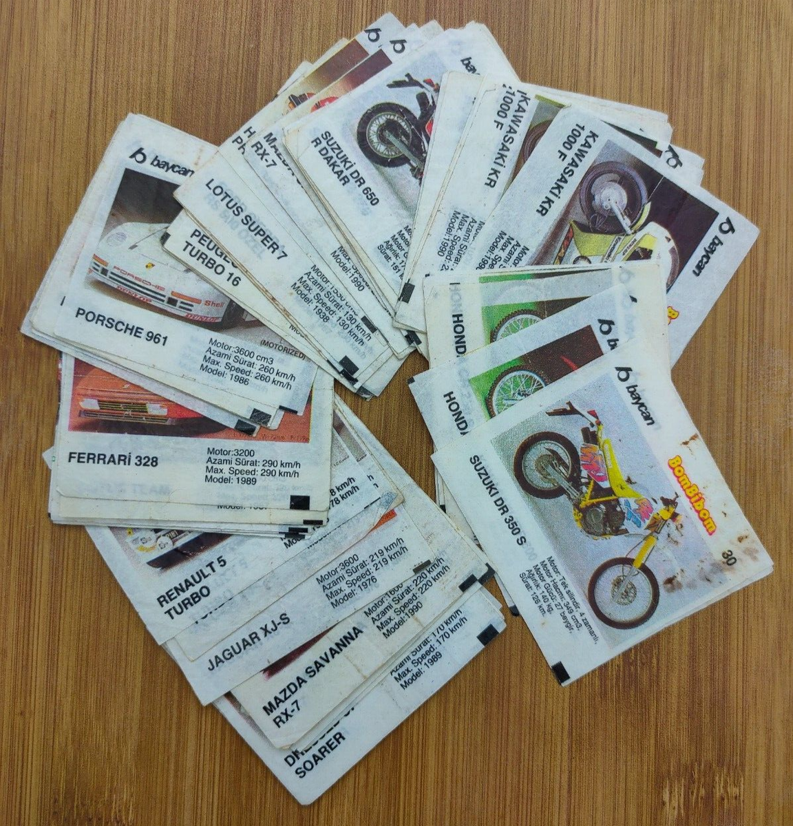 BOMBIBOM COLLECTION 68 pcs. CAR and MOTORCYCLE chewing gum