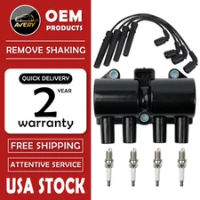 Ignition Coil & Spark Plugs & wire for Chevy Aveo Pontiac Wave Suzuki Reno