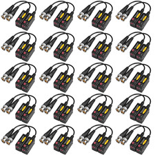 20 Pairs Passive HD BNC Video Balun Transceiver Transmitter AHD/TVI/CVI/CVBS Cab