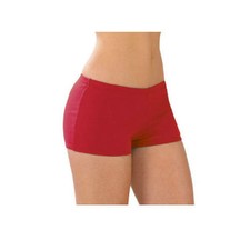 Body Wrappers 067 Girl's 8-10 Fits Child 6X- 7 Scarlet Red Hot Short Panty