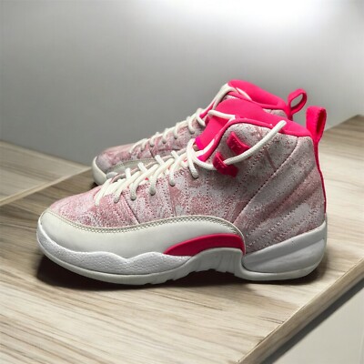 Nike Air Jordan 12 Retro Arctic Punch Pink 510815-101 Youth Sz 5Y Women Sz 6.5