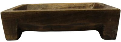PD Home & Garden Wood Carved Stand Bowl for Potpourri, Rustic Woodland Decor Dis