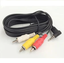 12ft. 3.5MM Video Audio (4Poles) to 3 -RCA AV Camcorder TV Audio/Video Cable 