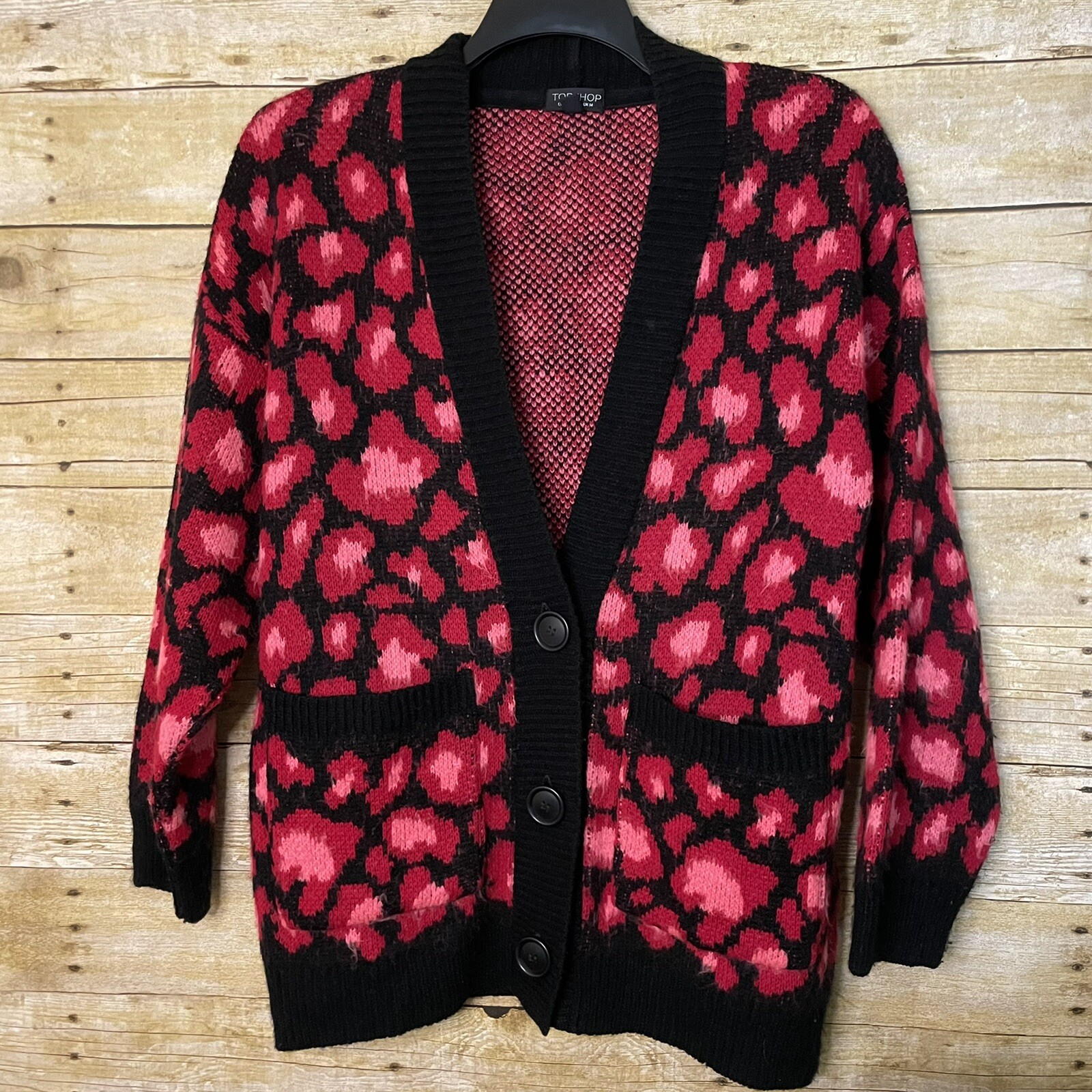 Topshop Red \u0026 Pink Leopard Print 