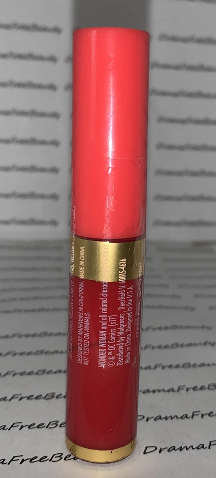 Walgreens Limited Edition DC Comics WW Lip Gloss *WONDER WOMAN* Red New & Sealed - Image 4 of 4