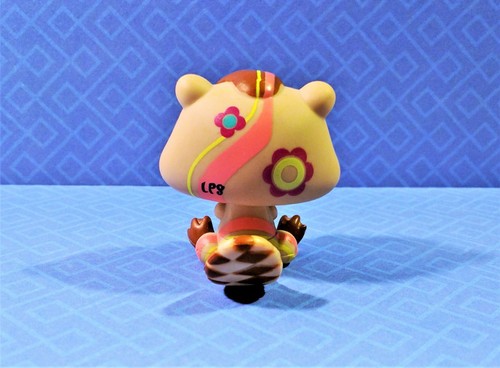 littlest pet shop rare gray colorful postcard beaver #2134 w