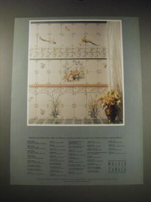 1990 Walker Zanger Tile Ad - Handpainted tiles from Adex in Valencia, Spain