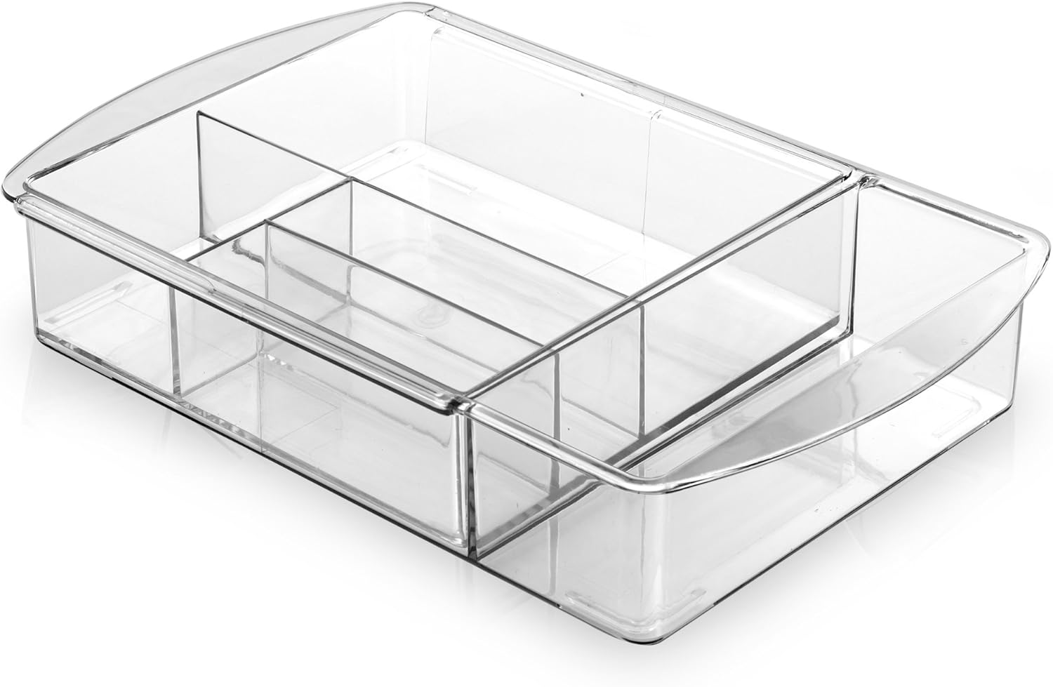 | 7-Section Expandable Plastic Drawer Organizer | Makeup Storage | Space-Saving