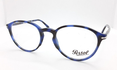 Persol PO3218-V 1099 Blue Grid Optical Eyeglasses Frame RX 51-21-145 Italy