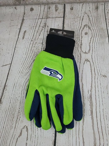 NFL Team Utility Gloves Seattle Seahawks NWT, Black & Green Go Seahawks - Afbeelding 11 van 12