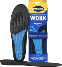 Dr Scholls Insoles Men WORK Massaging Gel Full Shoe Insole Sz 8-14 1 pair 