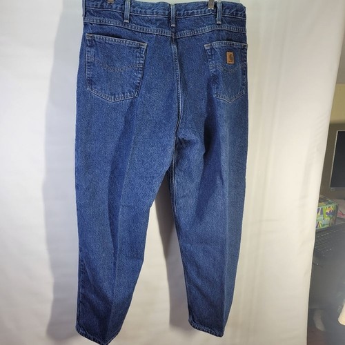 Herren Carhartt Flanell gefütterte Jeans Relaxed Fit Größe 38 x 30 - Bild 6 von 10