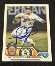 Conner Capel Signed 2023 Topps Series 2 Auto RC Card #418 Athletics Autographed