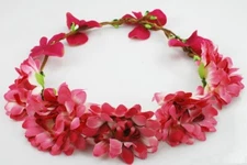 Burgundy flower headband crown wreath -CR811588