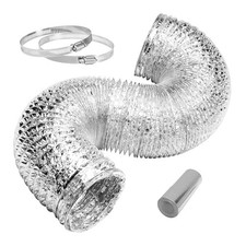 4 inch 8 feet Non-Insulated Flex Air Aluminum Foil Ducting Dryer Vent Hose