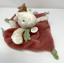 Baby Security Blanket Giraffe Lovey Doudou et Compagnie Paris Couleurs Savane