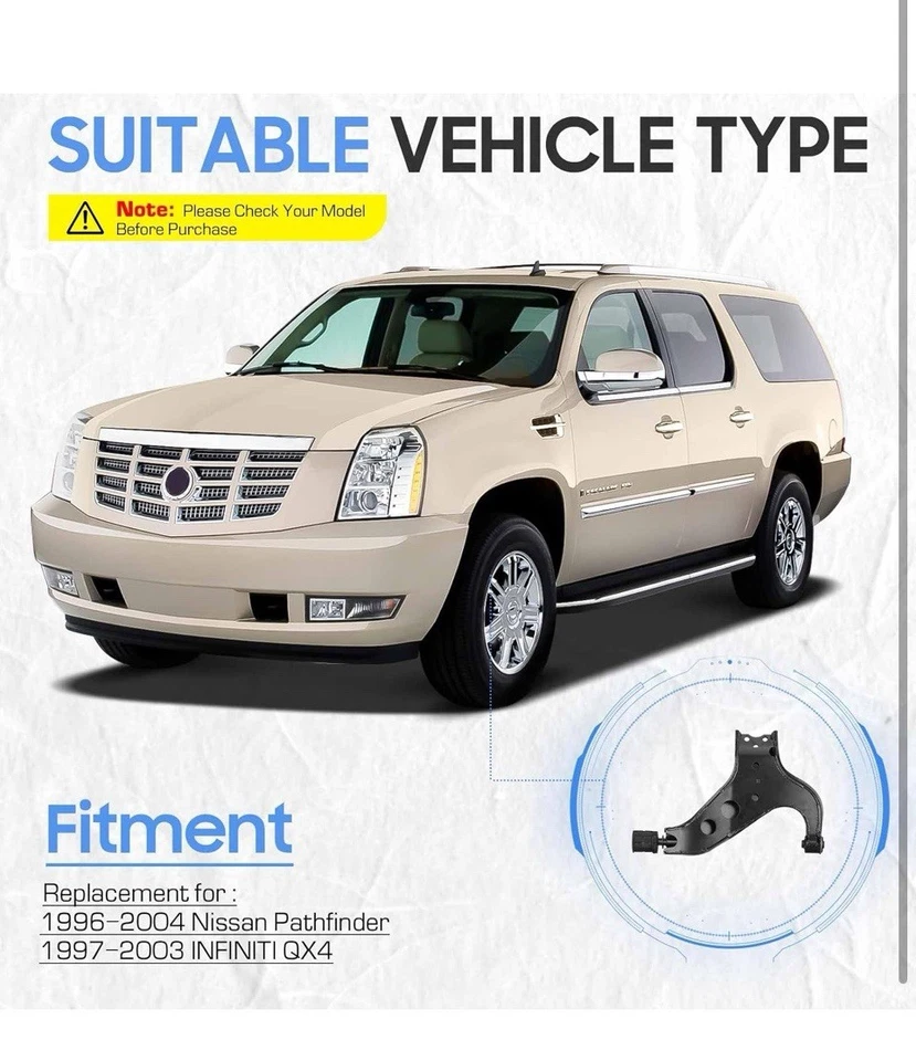 Brazos de control inferiores delanteros de 10 piezas rótulas barras estabilizadoras para 96/04 Pathfinder QX4 Foto 2 de 4