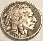 1920 P Buffalo Nickel AU / BU CLOSER TO BU NO RESERVE  *J2052
