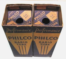 PAIR PHILCO TYPE 31 POWER TRIODES - NOS/NIB - TESTED - MATCHING S3 MR CODES