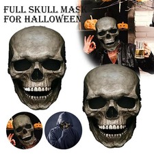 2 Pack Horrific Human Skull Mask Skeleton Head for Halloween Costume Props