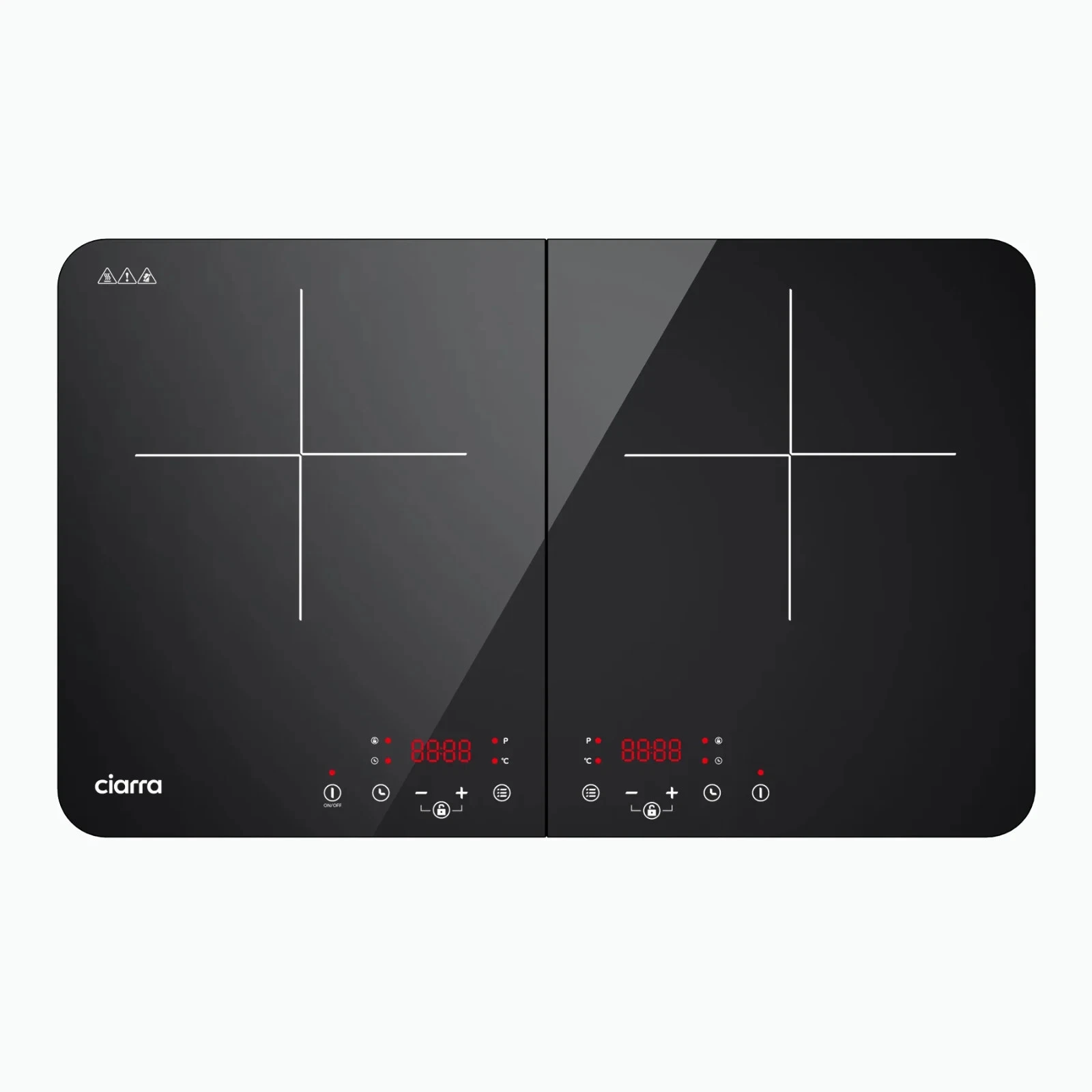 CIARRA CUTIH2 Portable Induction Hob 2800W Double Cooking Zones