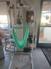 SWING2SLEEP elektrische Baby-Hängematte mit Gestell grün/weiß