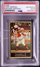 1969 Nabisco Team Flakes Tony Horton Hand-Cut Auto PSA/DNA Authentic Indians