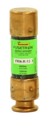 Bussmann Fusetron FRN-R-15 Fuse 15A 250V | eBay