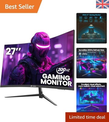 Immersiver 27 Zoll Curved FHD Monitor - 180Hz Bildwiederholfrequenz, FreeSync, Augenpflege