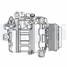 DELPHI Kompressor Klimaanlage CS20547 für BMW E60 E82 E64 E92 E61 E90 E87 E91