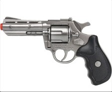 Police Detective 357 Metal Toy Cap Gun W Holster. Cobra Style 8 Shot Gonher NEW 