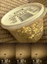 VTG BONDEX Ceiling Glitter Gold RARE ORIGINAL  Container Retro Covers 144 Sq Ft