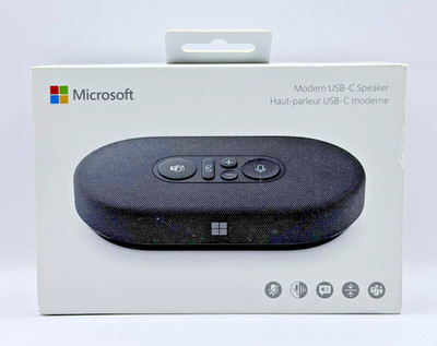 Microsoft Modern USB-C Speaker 2 Way Stereo Wired Speaker, Black - NEW