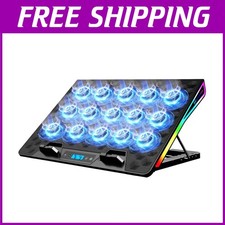RGB Laptop Cooler, 15 Quiet Fans - 10-17.3 Inch