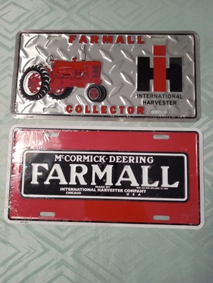 Lot 2 Farmall Harvester License Plates International Harvester Sealed